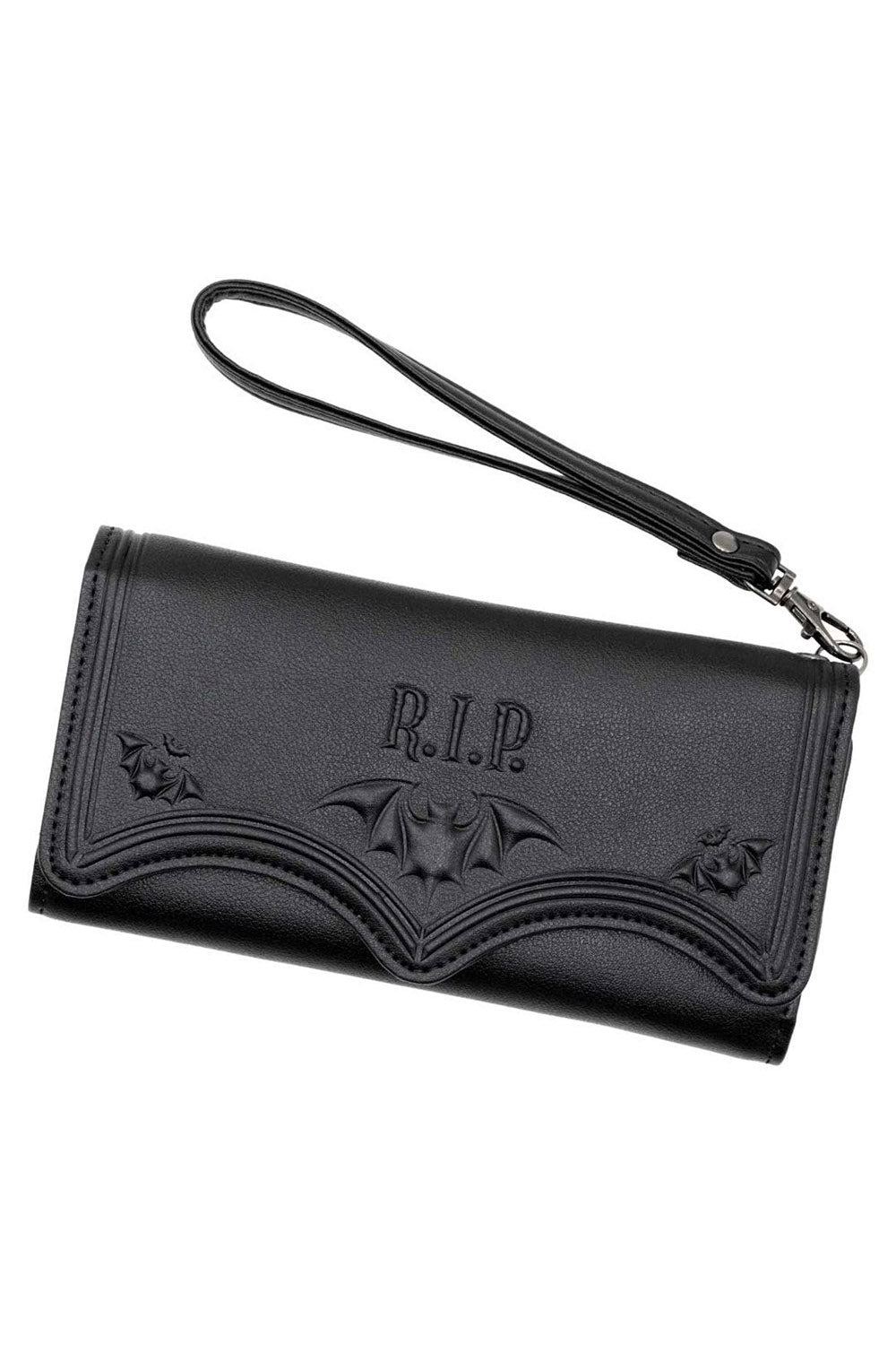 RIP Bat Embossed Trifold Wallet
