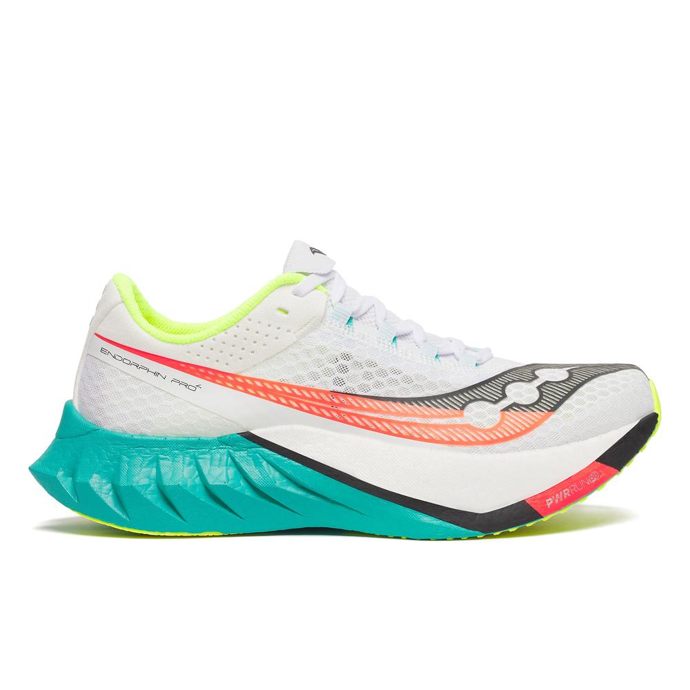 Saucony Endorphin Pro 4 | White/Mutant | Men's Carbon-Plated Racing Racing Shoe