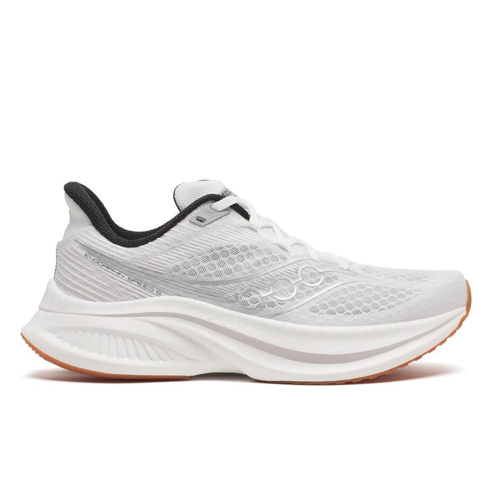 Saucony Endorphin Speed 5 | White/Gum | Men's Lightweight, Responsive Running Shoe
