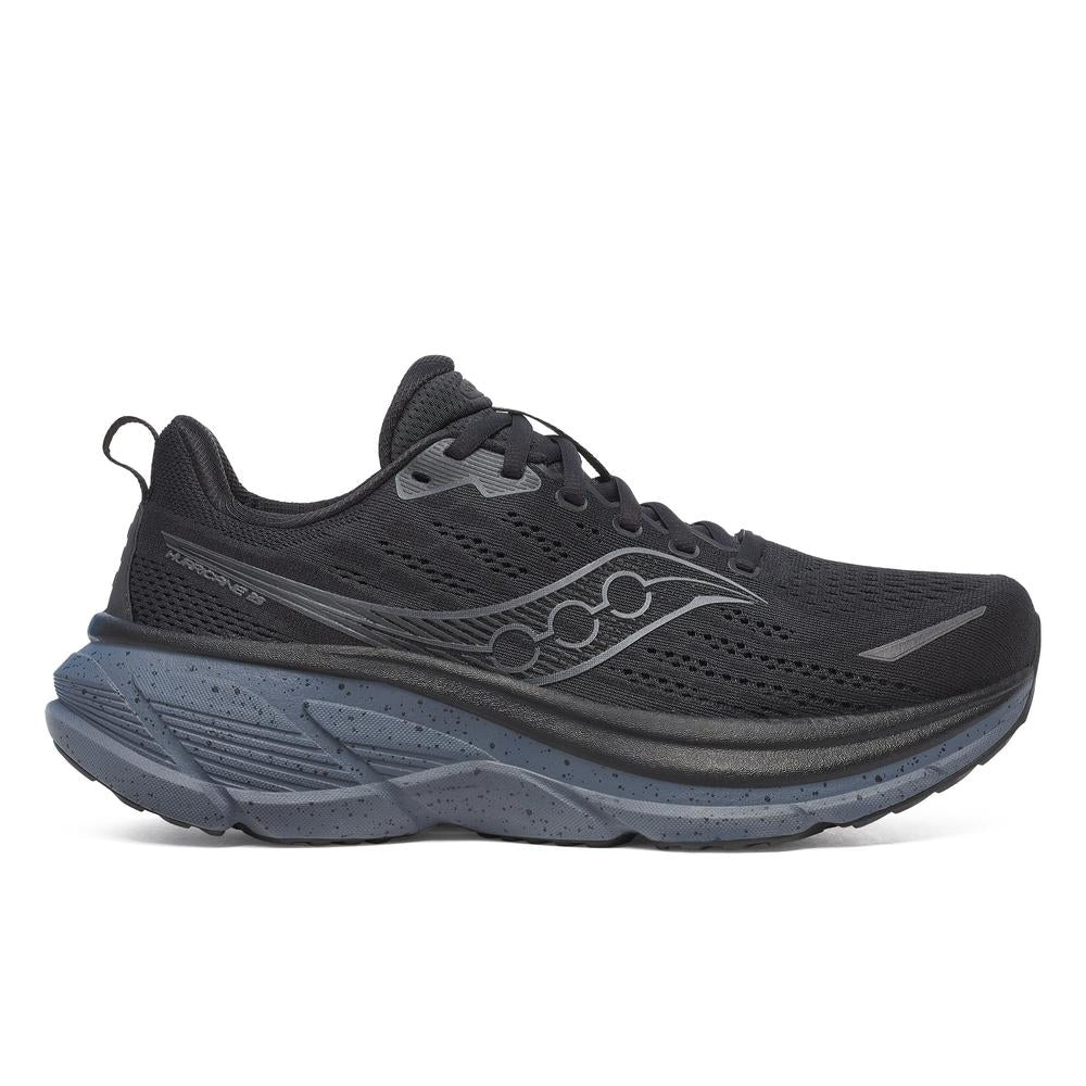 Saucony Hurricane 25 |Black/Shadow | Men's Cushioned Stability Running and Walking Shoe