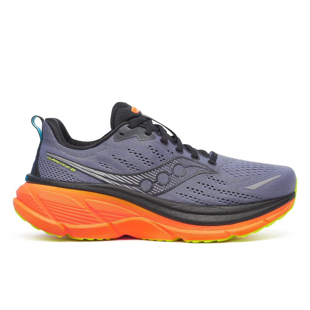 Saucony Hurricane 25 | Shadow/Vizi | Men's Cushioned Stability Running and Walking Shoe