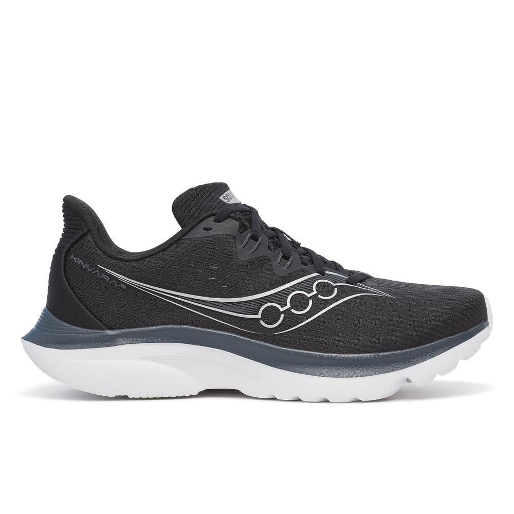 Saucony Kinvara 16 | Black/White| Men's Lightweight, Responsive Running and Walking Shoe