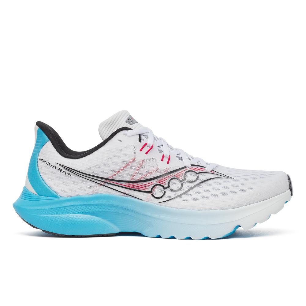 Saucony Kinvara 16 | White/Blue | Men's Lightweight, Responsive Running and Walking Shoe