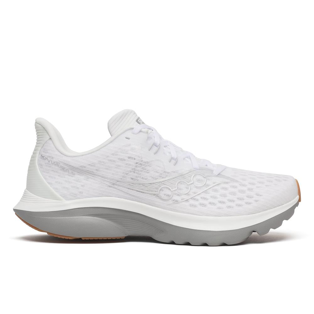 Saucony Kinvara 16 | White/Gum | Men's Lightweight, Responsive Running and Walking Shoe
