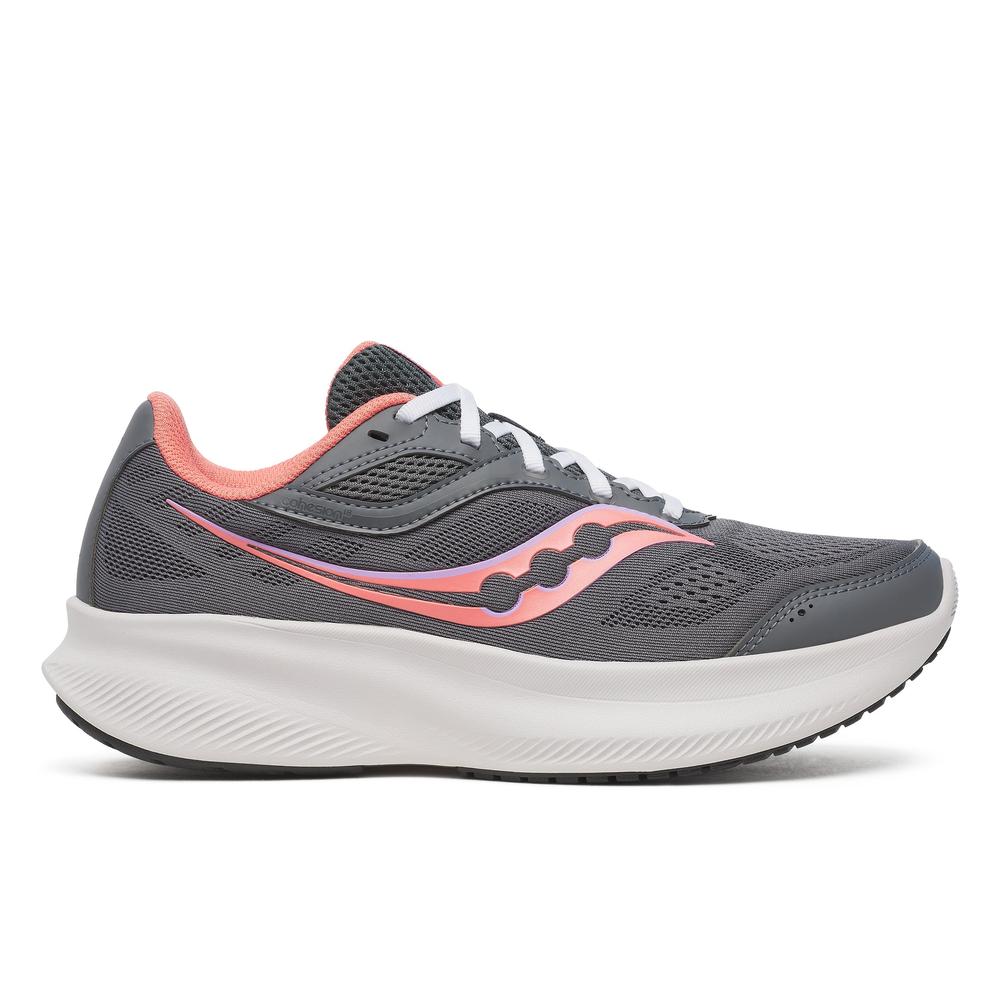 Saucony Cohesion 18 | Carbon/Salmon | Women's Everyday Running and Walking Shoe