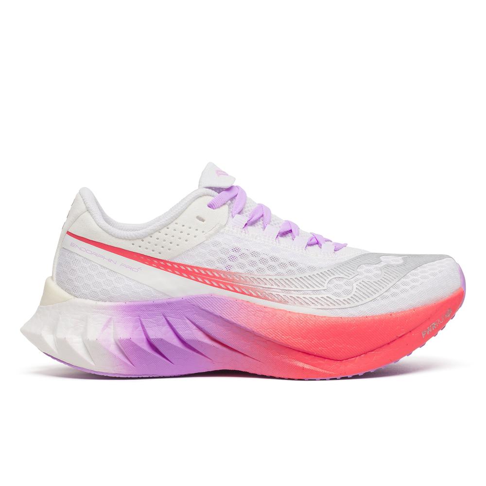 Saucony Endorphin Pro 4 | White/Crocus | Women's Racing Running Shoes