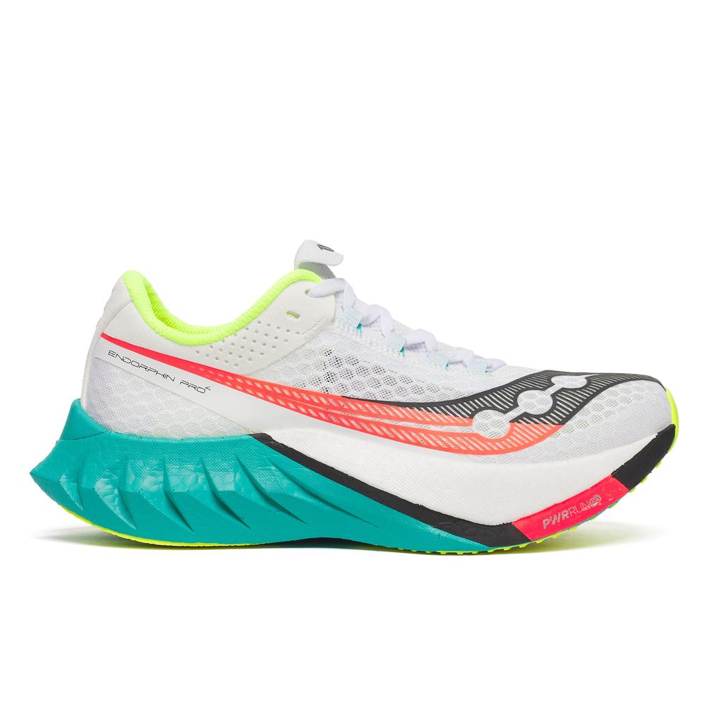Saucony Endorphin Pro 4 | White/Mutant | Women's Carbon-Plated Racing Racing Shoe