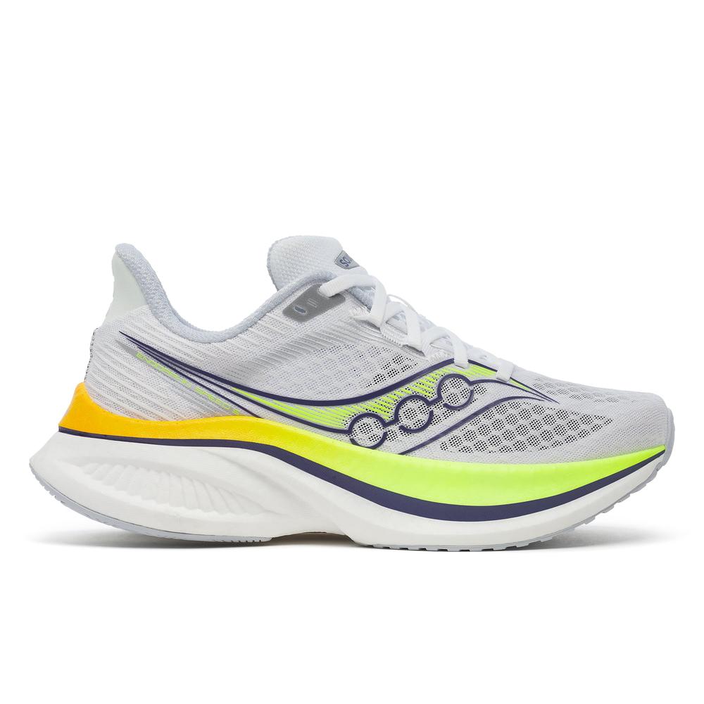 Saucony Endorphin Speed 5 | White/Citron | Women's Lightweight, Responsive Running Shoe