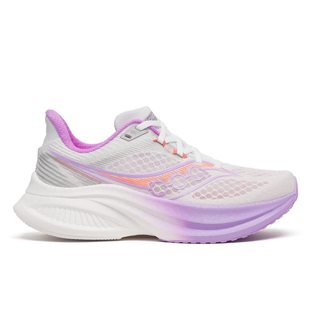 Saucony Endorphin Speed 5 | White/Crocus | Women's Lightweight, Responsive Running Shoe