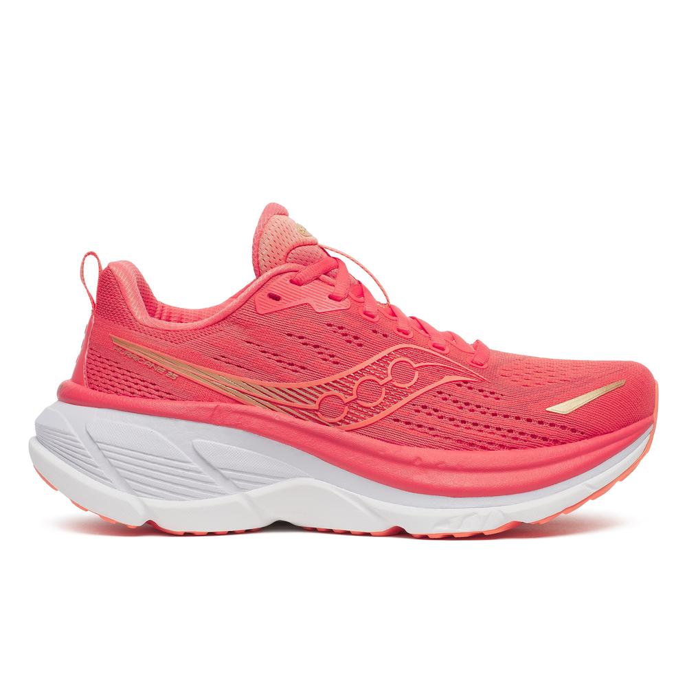 Saucony Hurricane 25 | Coral/Thistle | Women's Cushioned Stability Running and Walking Shoe