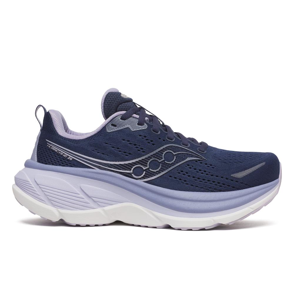 Saucony Hurricane 25 | Navy/Aster | Women's Cushioned Stability Running and Walking Shoe