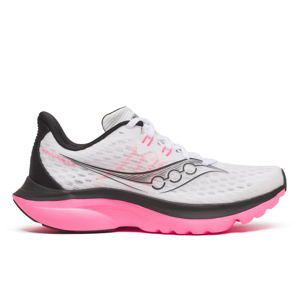 Saucony Kinvara 16 | White/Black | Women's Lightweight, Responsive Running and Walking Shoe