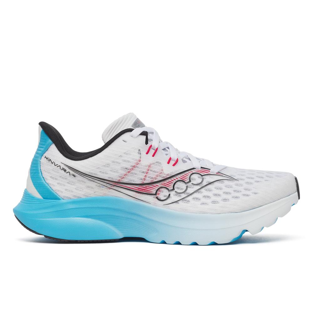 Saucony Kinvara 16 | White/Blue | Women's Lightweight, Responsive Running and Walking Shoe
