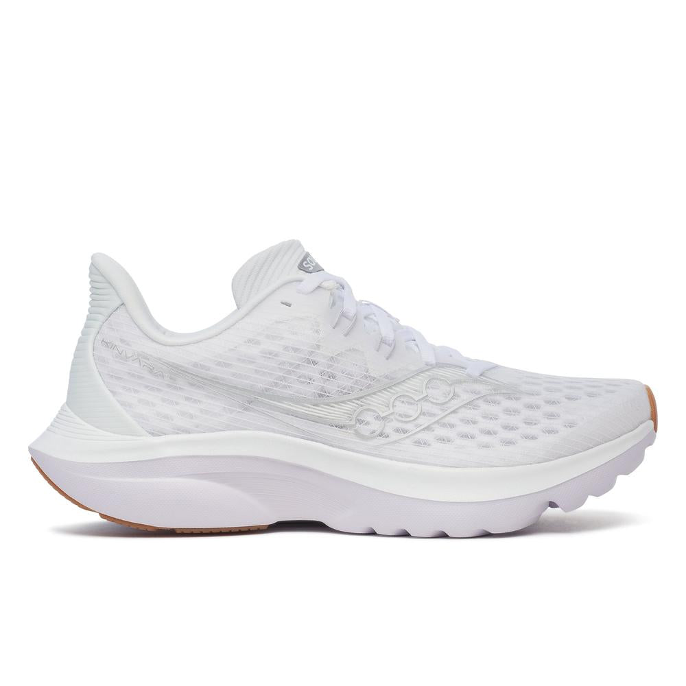 Saucony Kinvara 16 | White/Gum | Women's Lightweight, Responsive Running and Walking Shoe