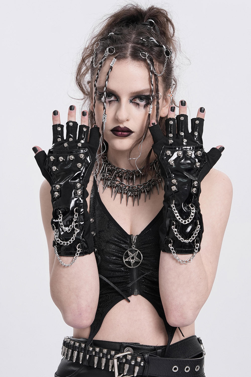 90s Grunge Goth Fingerless Gloves