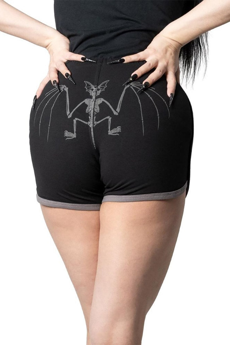 Skelli Bat Womens Booty Shorts