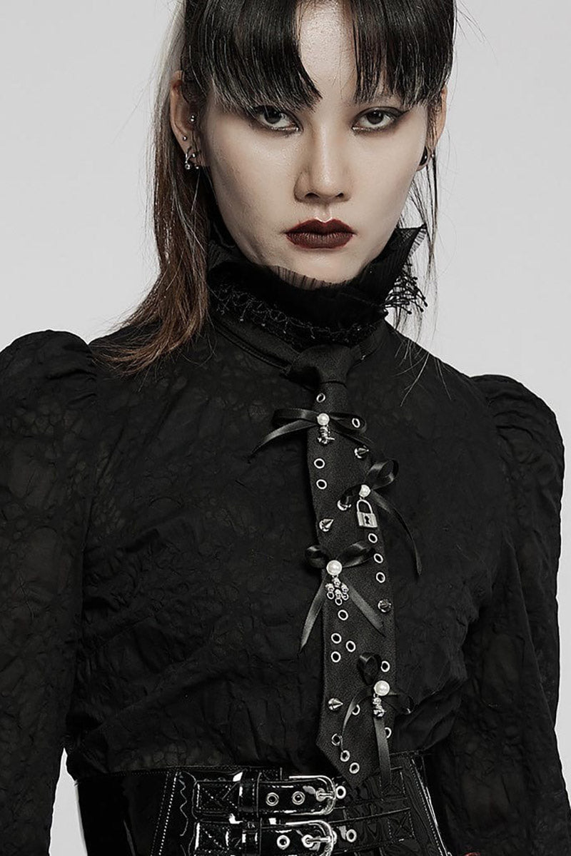 Punk Spiked Skinny Necktie