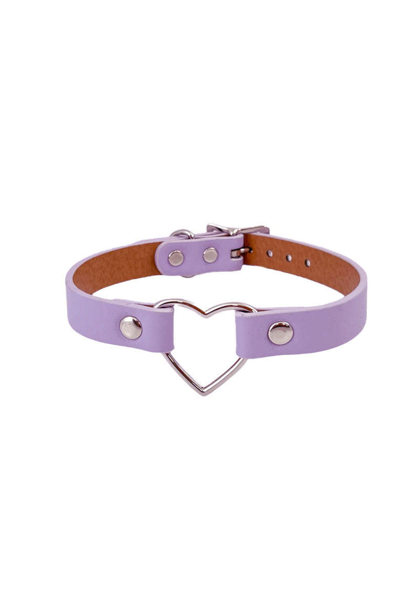 Violet Violence Heart O Ring Choker [PASTEL PURPLE]