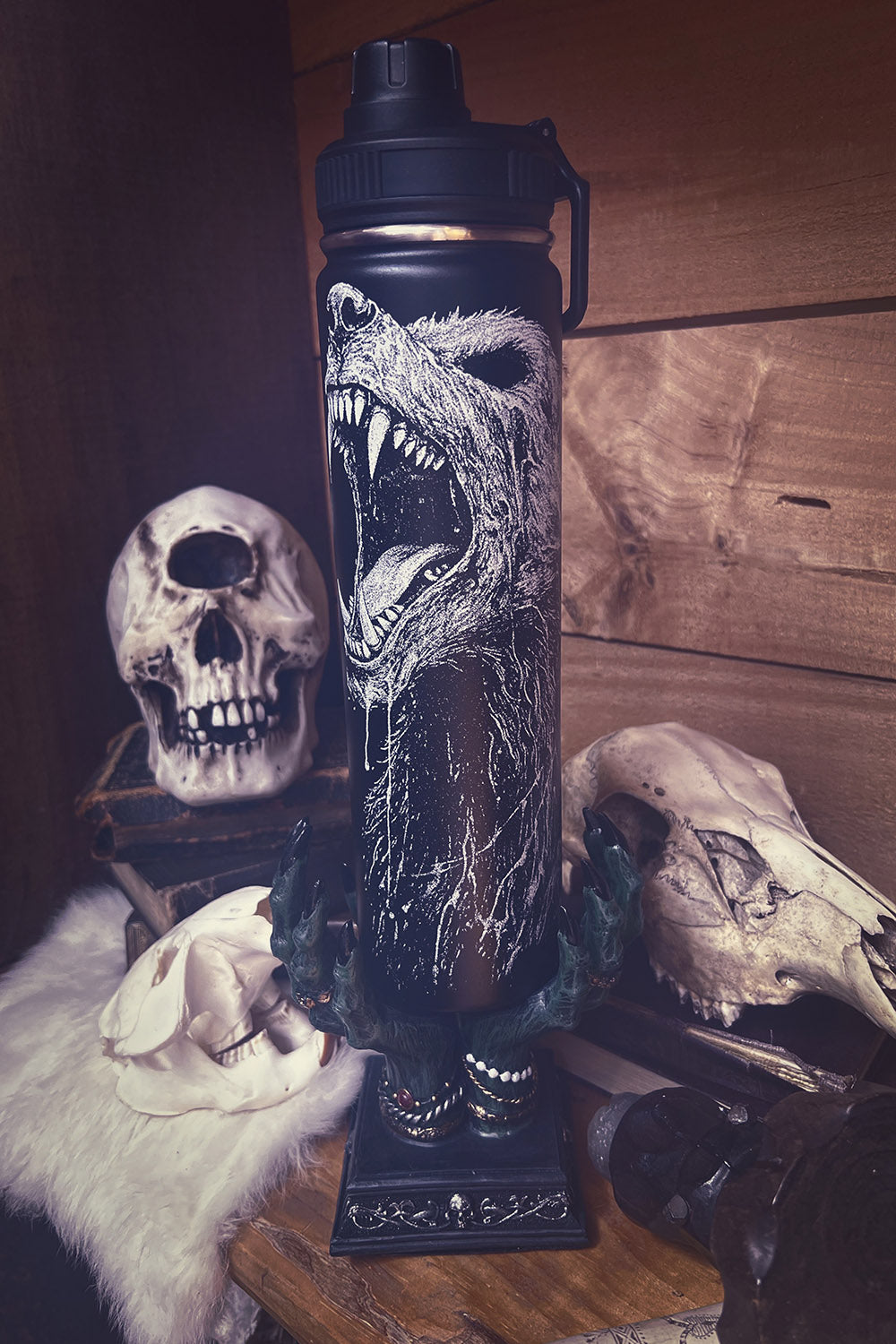 Lycanthrope 24 Oz Water Bottle Tumbler