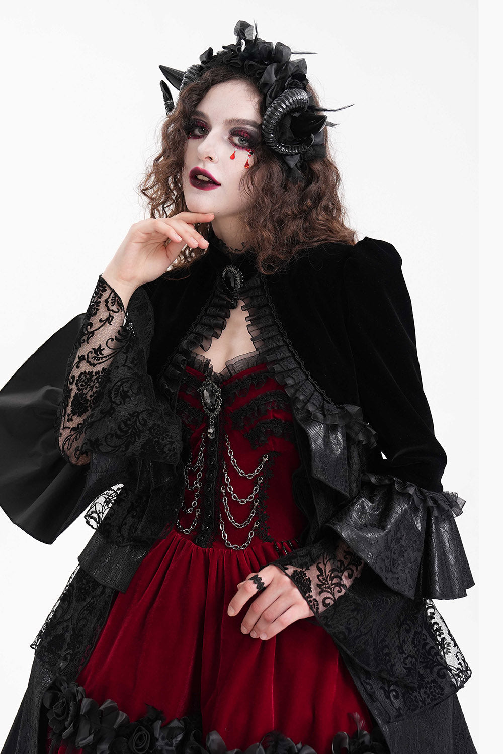 Dark Majesty Gothic Layered Velvet Coat [No Restocks]