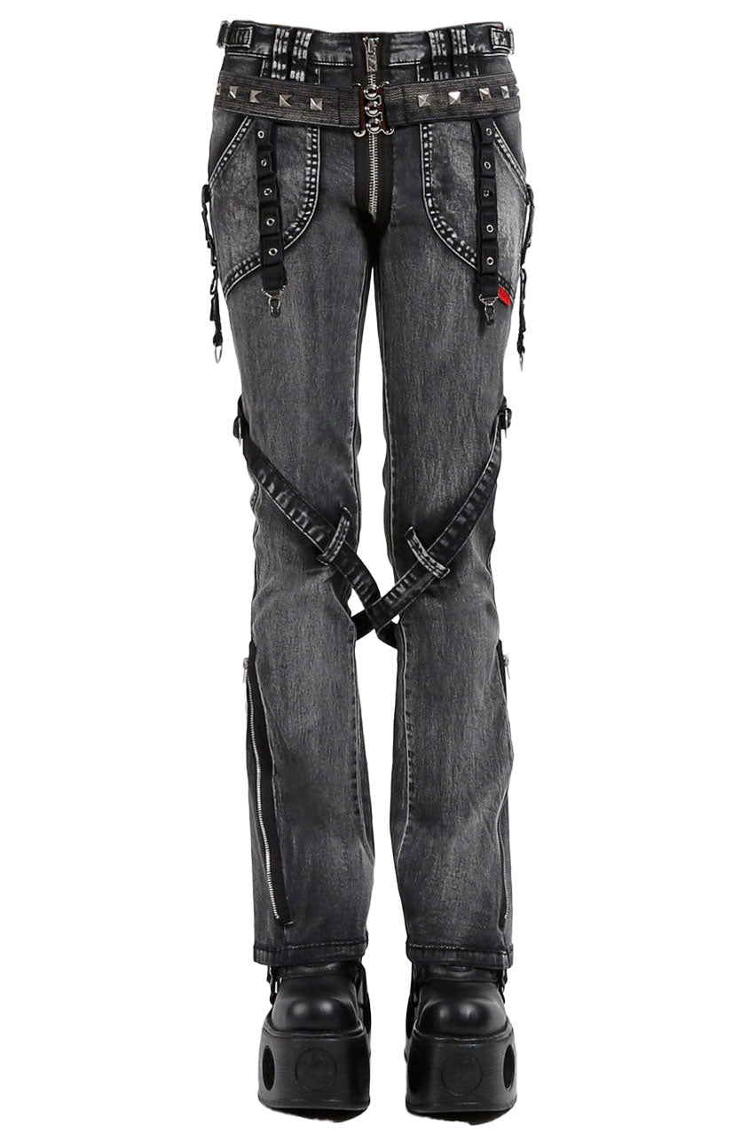 Tripp NYC Power Belt Pants [BLACK/BLEACH]