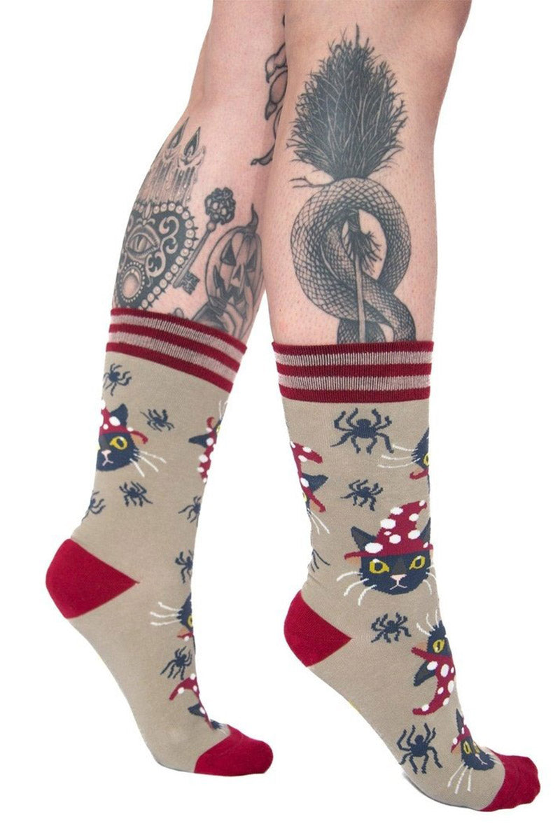 Witchy Whiskers Crew Socks