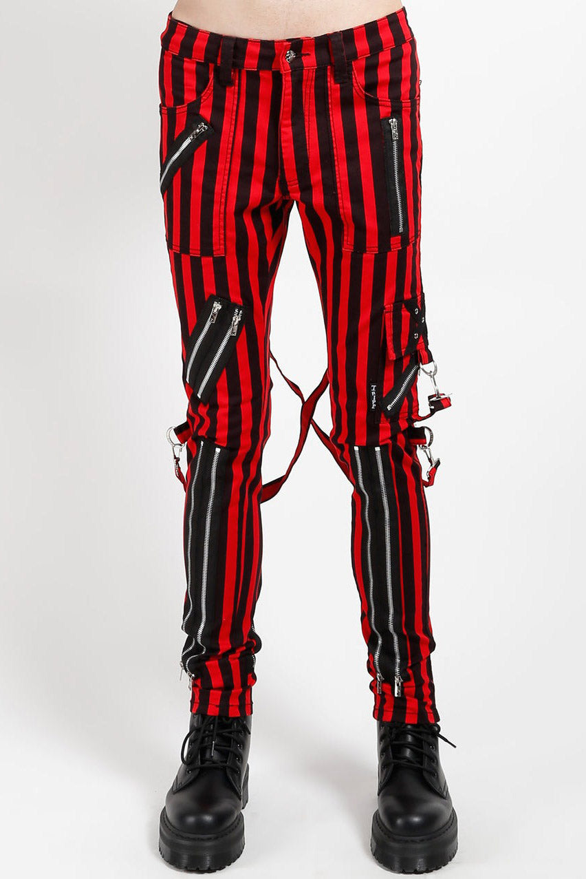 Tripp NYC Classic Strap Pant [RED/BLACK STRIPED]