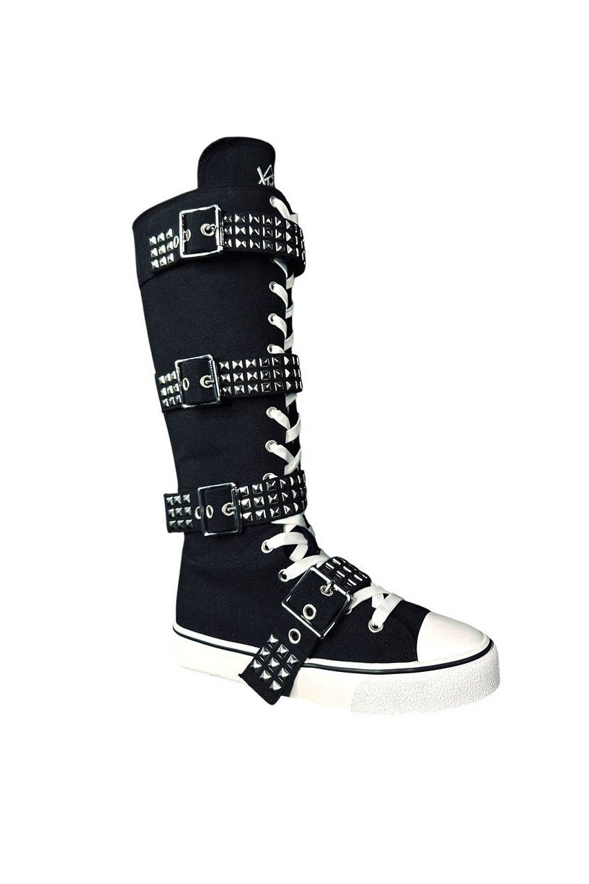 Rawr XD High-Top Studded Sneakers [Black/Silver]