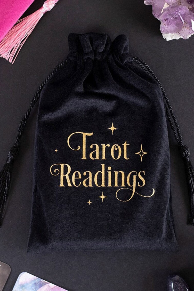 Tarot Readings Drawstring Pouch [BLACK]