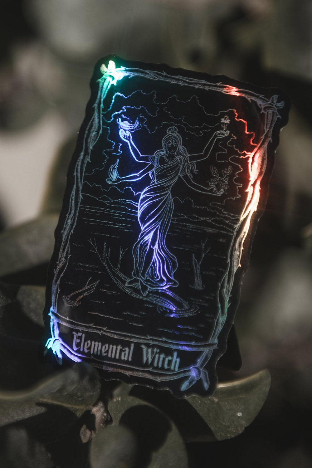 Elemental Witch Oracle Holographic Sticker