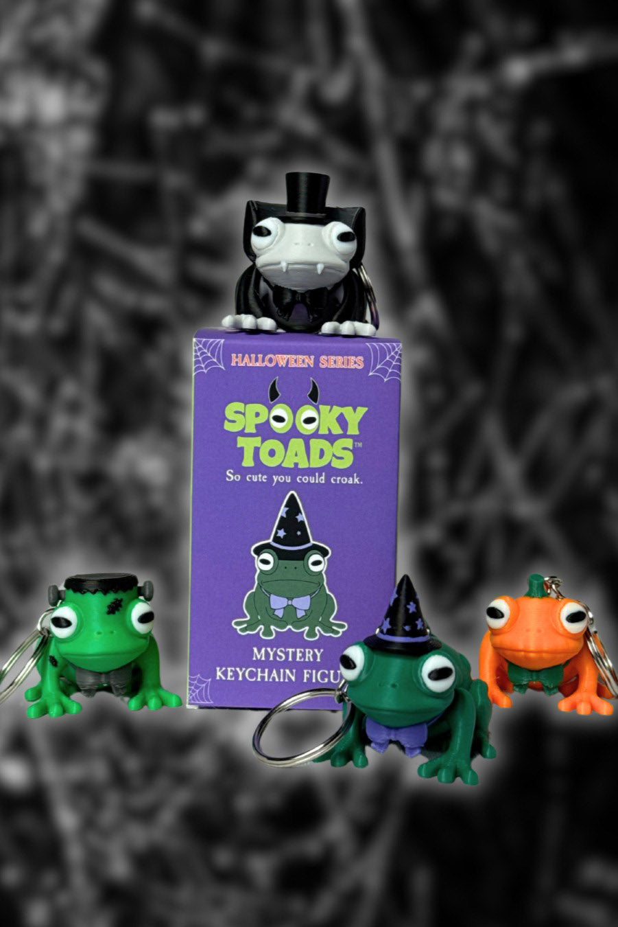 Spooky Toads Mystery Keychain Figure: Halloween Series