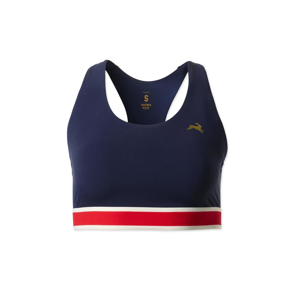 TRACKSMITH Run Bra | Navy | Medium Impact Sports Bra