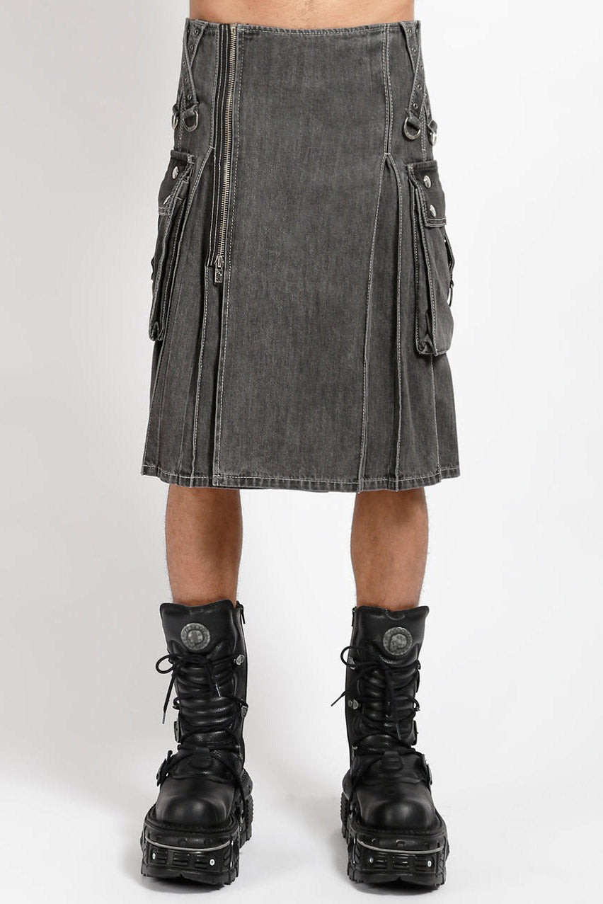 Tripp NYC Super Kilt [BLACK DENIM]