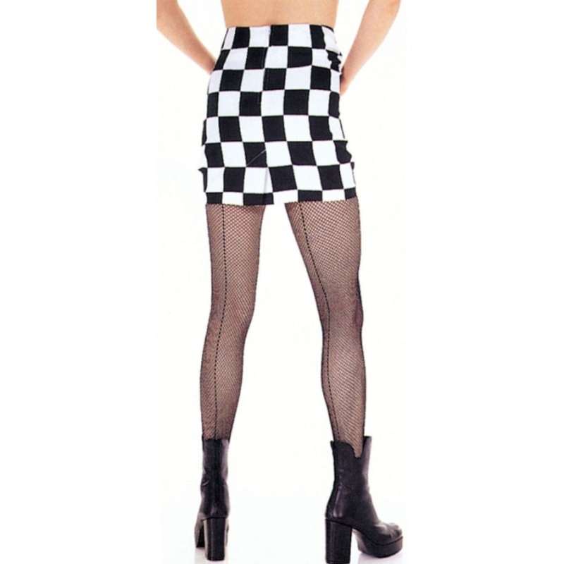 Mesh Pantyhose W Seam  Black