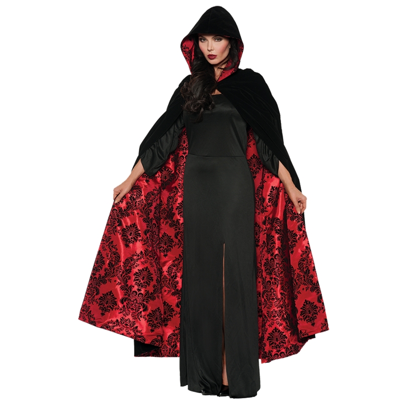 Cape Velvet Satin Red/Black Ad