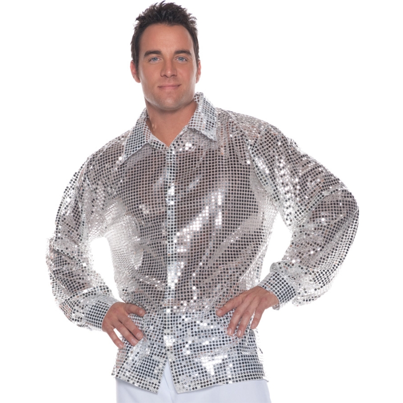 Silver Sequin Shirt Adult One