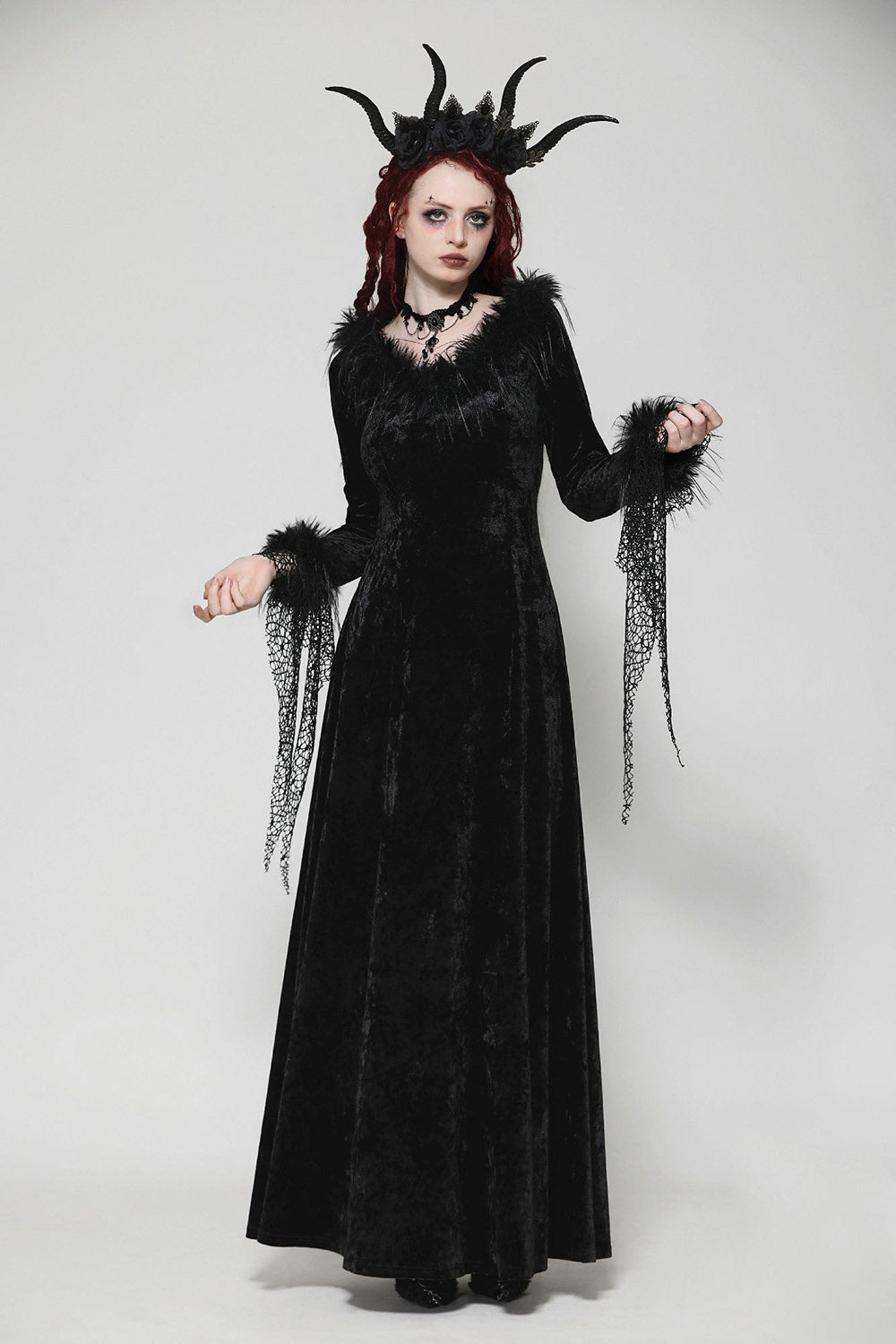Swamp Witch Netted Long Dress