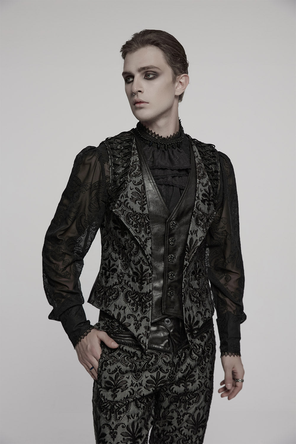 Vladmire Damask Vampire Goth Vest