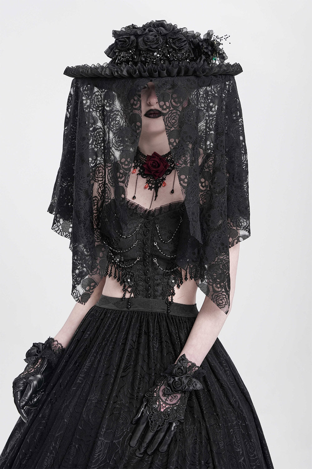 Rosegarden Funeral Veiled Hat