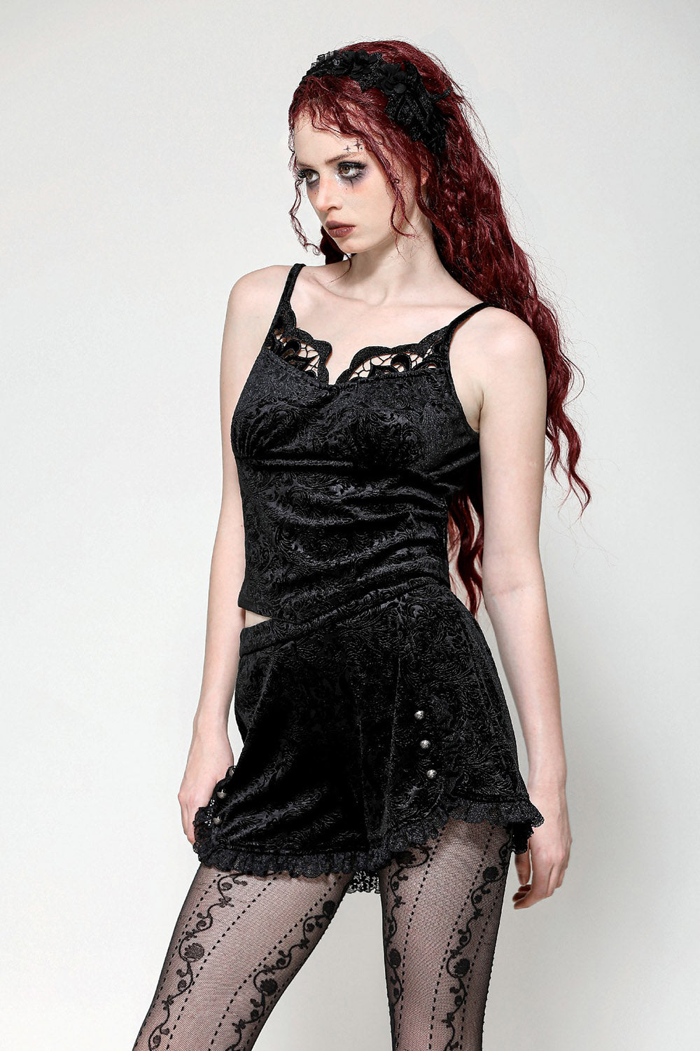 Dark Monarch Velvet Tank Top