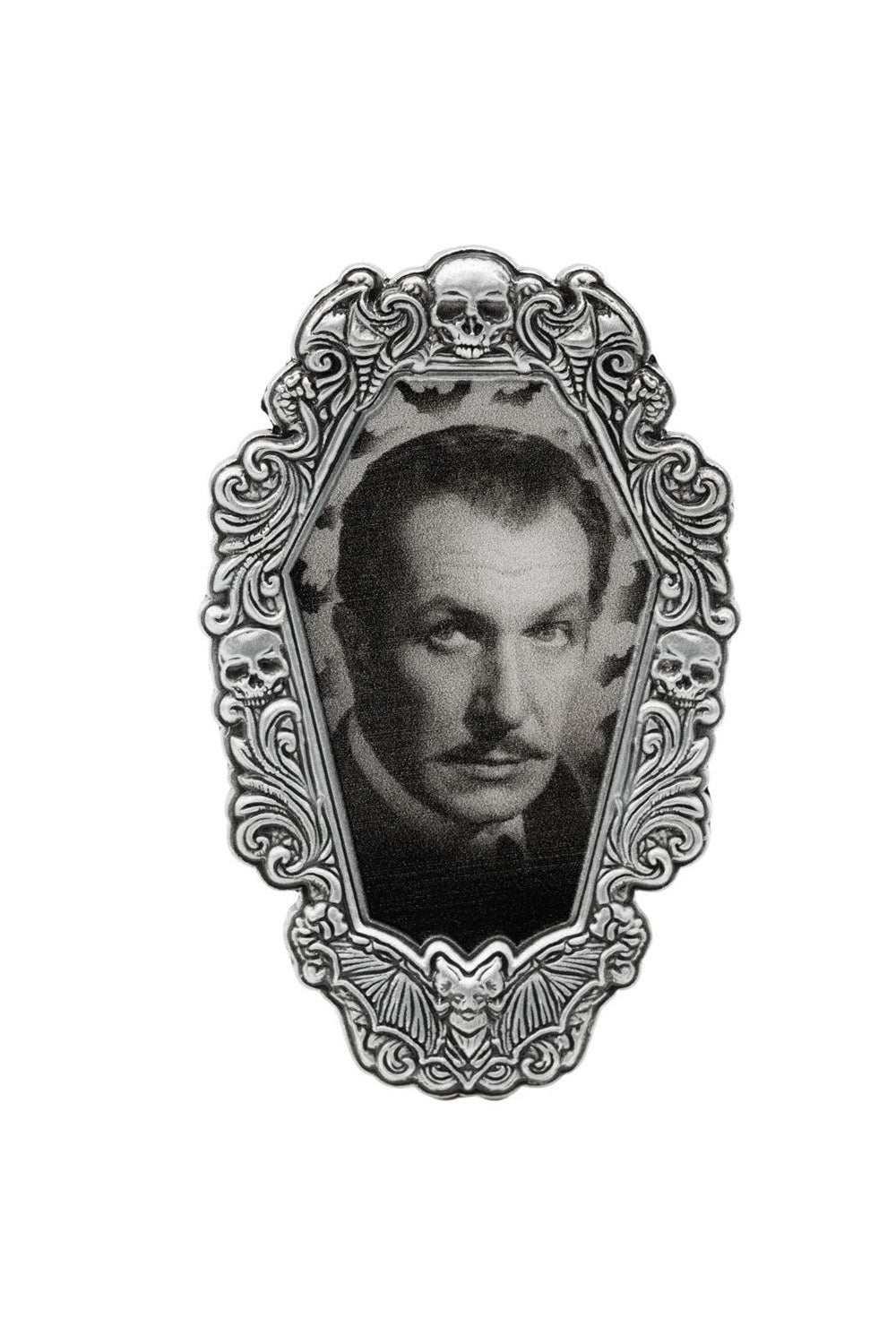 Vincent Price Gothic Frame Enamel Pin