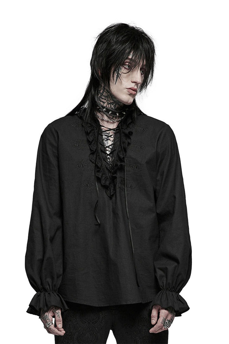 Bone Dagger Lace-Up Shirt