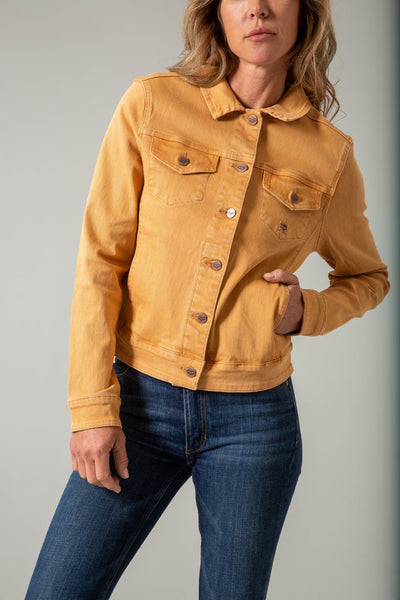 Kimes Ranch Womens Winslow Trucker Gold Earth 100% Cotton Jacket