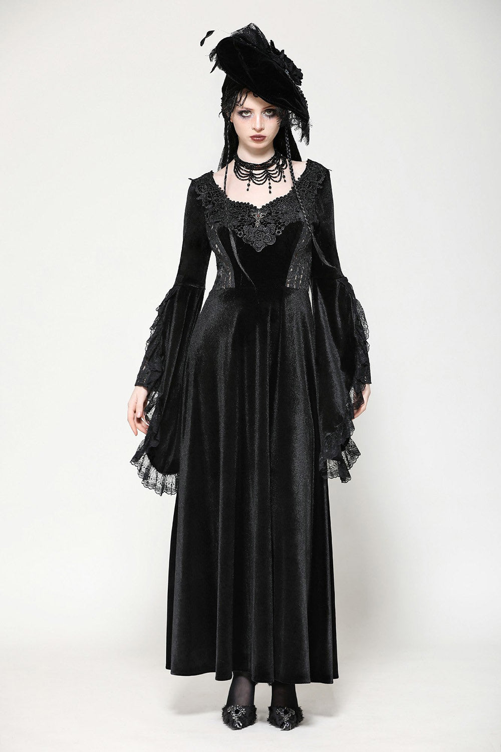 Noctem Velvet Vampire Maxi Dress