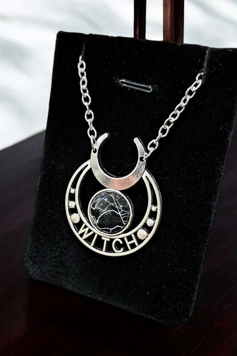 Real Spiderweb Witch Cabochon Necklace