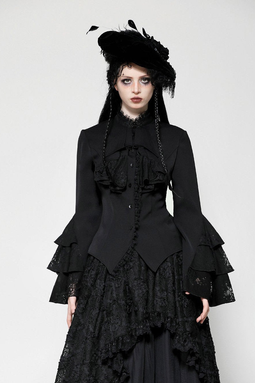 Mortuarium Button Up Goth Blouse