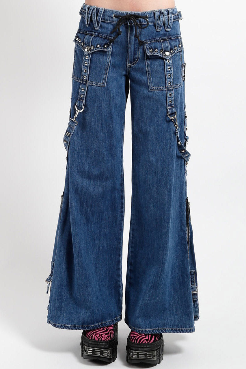 Tripp NYC Studded Power Pants [Indigo Light Wash]