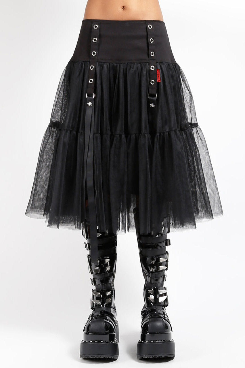 Tripp NYC Tutu Ribbon Tulle Skirt [Black/Black]