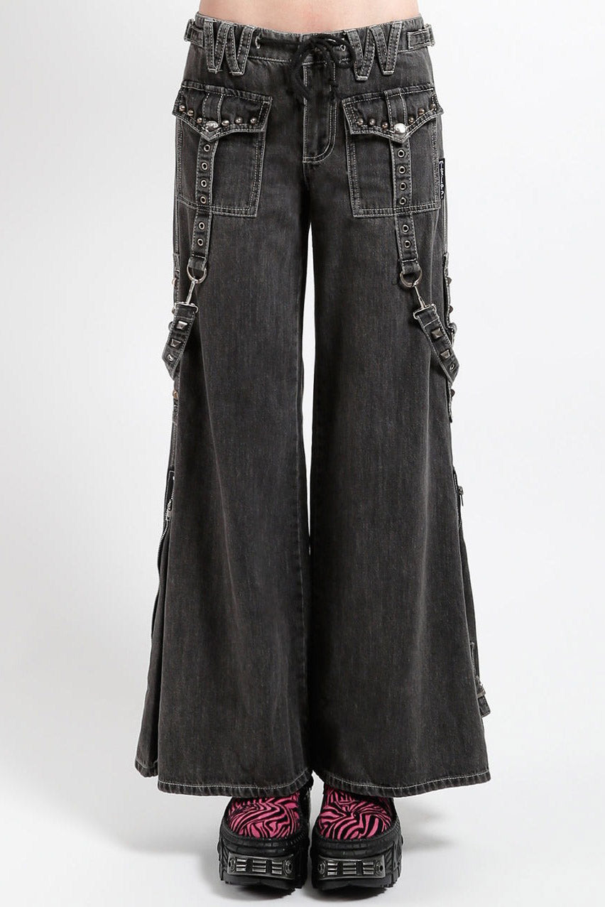 Tripp NYC Studded Power Pants [Black Denim]